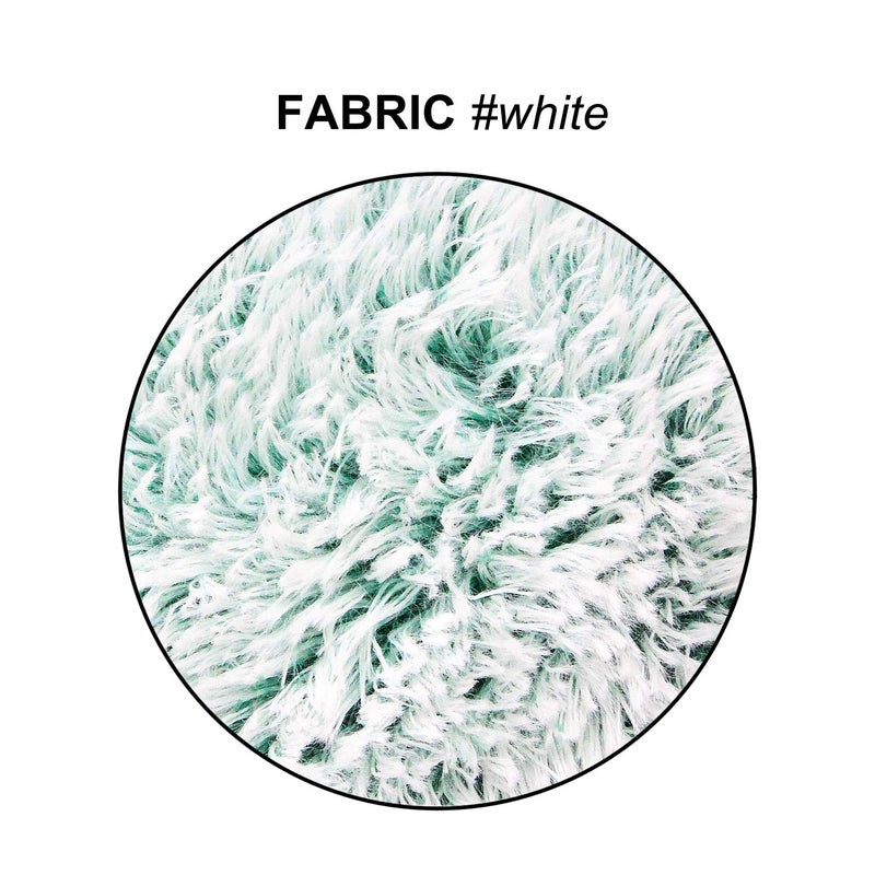 Uhomy Fluffy Accent Pillows Cover 18"x18", Soft Green Ombre Faux Fur Throw Pillow Case, Modern Luxury Decorative Square Cushion Cover for Farmhouse Home Decor for Sofa/Bed/Chair, 45x45cm Single - Image 4